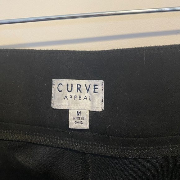 Curve Appeal Black Faux Suede Leggings - Medium‎ - Picture 3 of 7